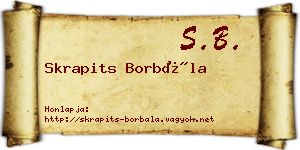 Skrapits Borbála névjegykártya