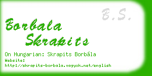 borbala skrapits business card